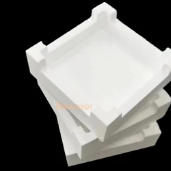 Square Zirconia Tray with Lid Dental Lab Ceramic Crucible For CAD CAM High Temperature Sintering Cover