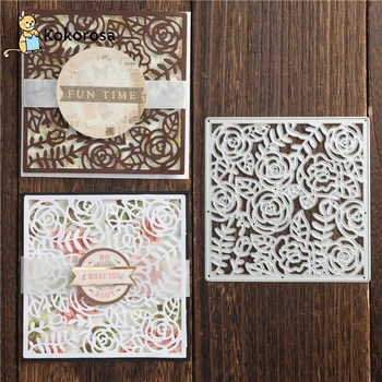

Kokorosa Rose Blossom Background Metal Cutting Dies Stencils for DIY Scrapbooking Photo Album Decorative Embossing Crafts Dies