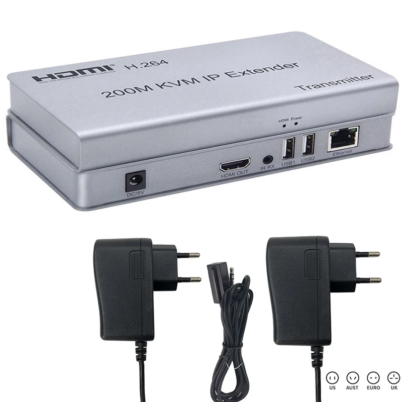 HDMI KVM удлинитель 4k HDMI USB удлинитель до 120 м с ИК-управлением, HDMI петля и HDMI аудио экстрактор до 120 м