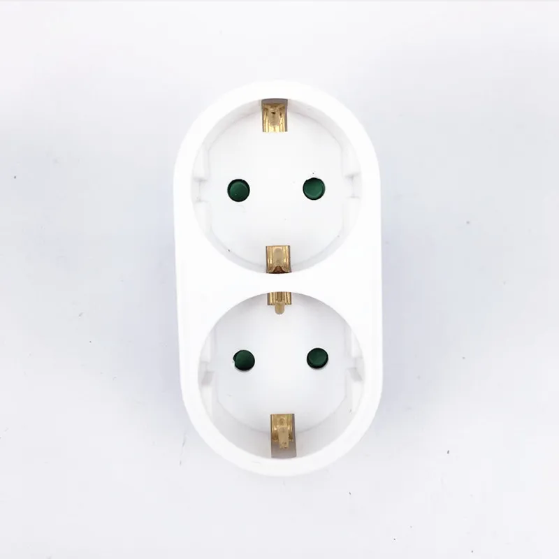 

European Type Conversion Plug 1 TO 2 Way EU Standard Power Adapter Socket 16A Travel Plugs AC 110~250V