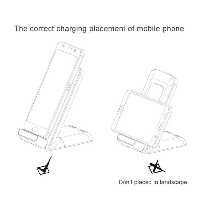 Qi Быстрое беспроводное зарядное устройство для iPhone X 8 7 6 быстрая зарядка подставка для Xiaomi Android type C samsung подставка держатель док-станция