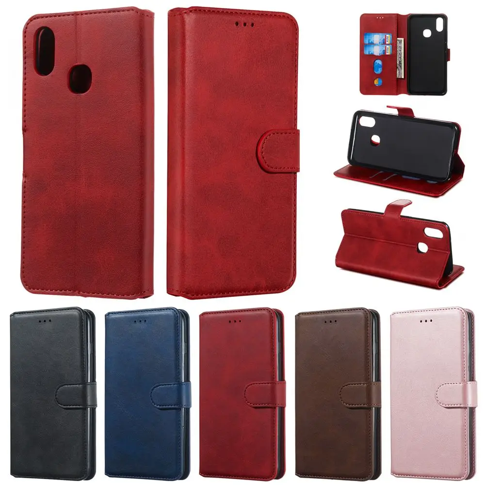 ДЛЯ Vivo Y91i Y91c Y83 чехол Классический теленок зернистый из искусственной кожи