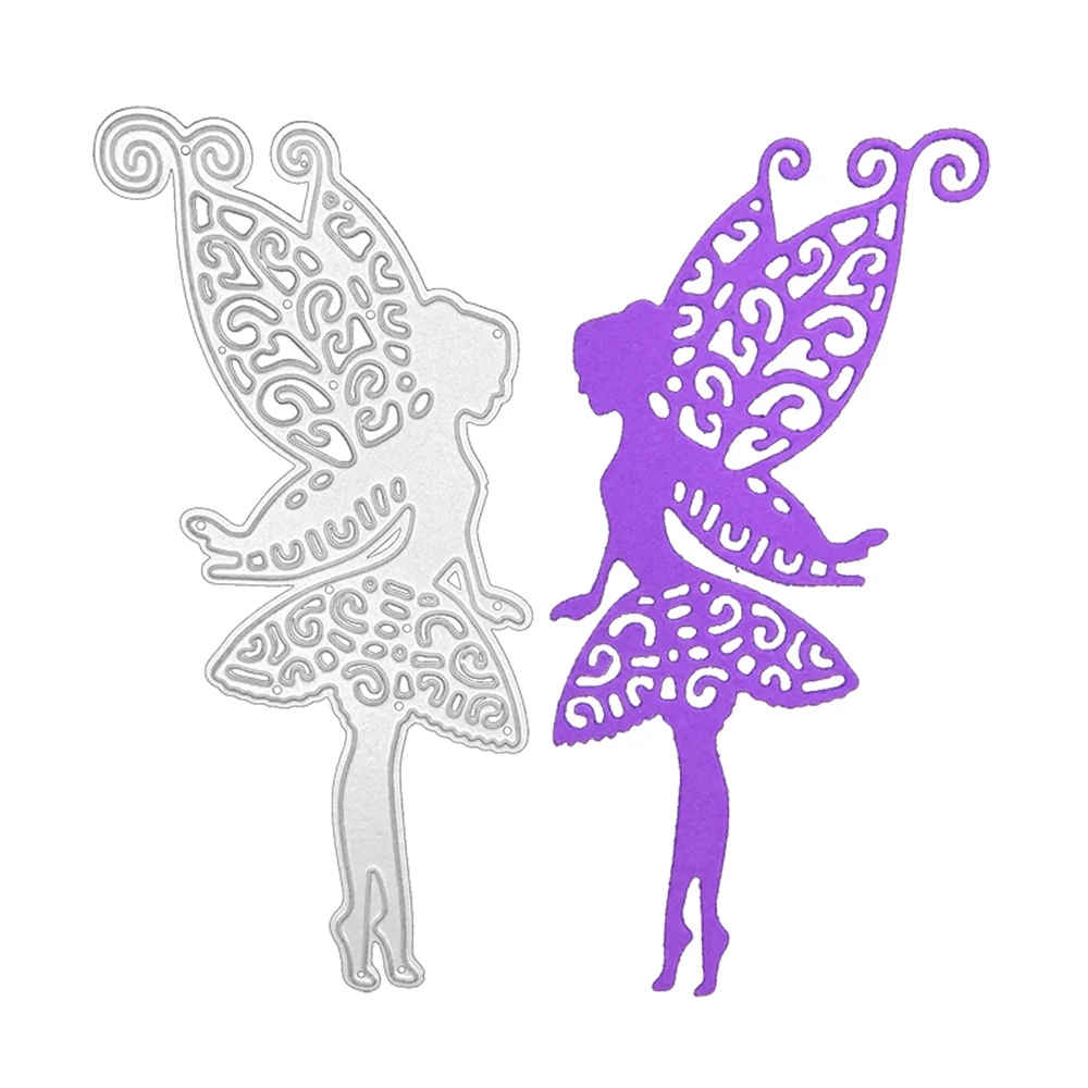 

Julyarts Butterfly Princess Scrapbooking Material Metal Dies for Card Making New for 2021 For Girl Female DIY Craft