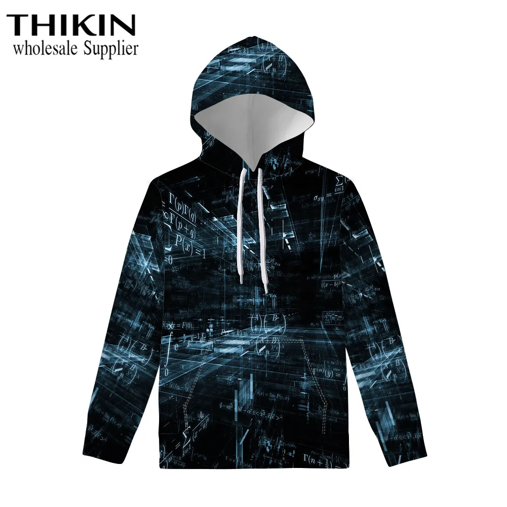 as picture THIKIN Math Formula, модная женская одежда, топы с капюшоном, большие размеры, мужские пуловеры, куртка, женские толстовки, зимняя уличная одежда - Цвет: as picture