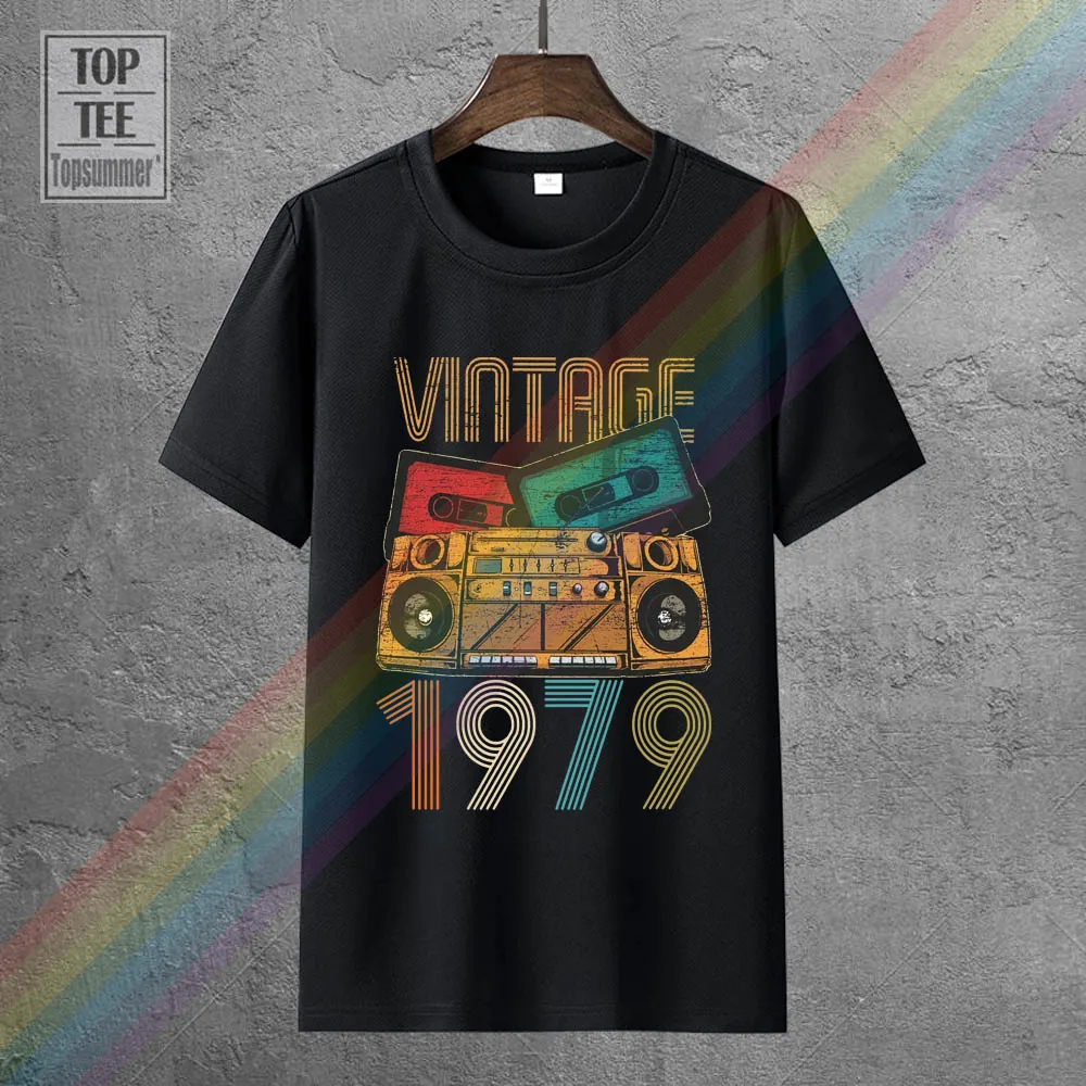 

Vintage 1979 Fun 42Nd Birthday Gift T Shirt Retro Brand T Shirts Harajuku Logo Funny Streetwear Tshirts Funny Fashion Tee-Shirt