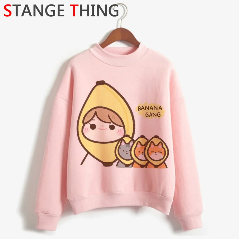 Stray Kids Miroh Harajuku Funny Cartoon Hoodies Women Turtleneck Kawaii Print I Am Who Sweatshirts Graphic Fashion Hoody Female - Color: H2891