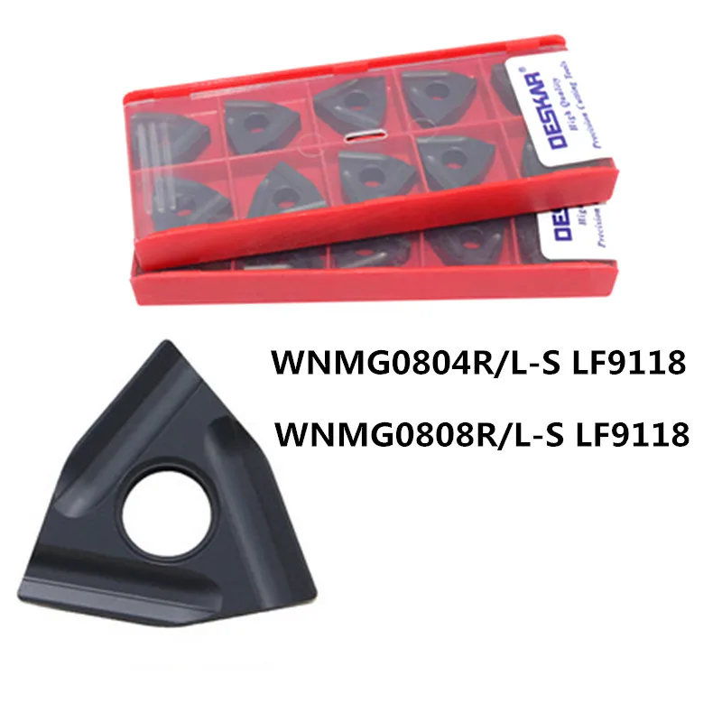 DESKAR WNMG080404R L S LF9118 Procesamiento de insertos de carburo de acero duro WNMG080408R L S LF9118 para acero envío gratis – Detail 1