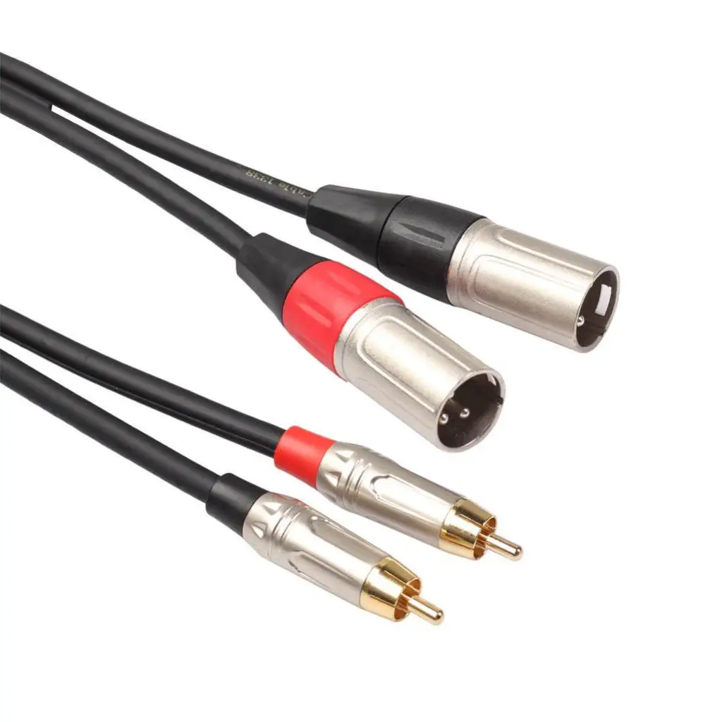 Pro Dual XLR Male to RCA соединительный кабель Mic Audio Cord|Детали и аксессуары для