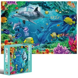 Quebra cabeça em forma especial 2000 peças de alta qualidade venda quente marca novo oceano mundo animal impossível desafio quebra cabeça brinquedo do jogo cérebro