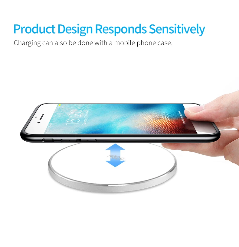 QCY Wireless Charger for iPhone 11 12 13 X XS Fast Wireless Charging for Samsung Xiaomi Huawei Mobile Phone Qi Wireless Charger Fast charge 18w