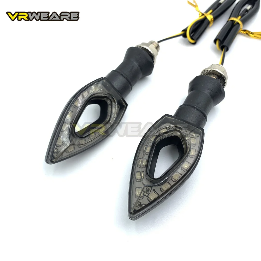 Motorcycle Turn Signal Lights 4Pcs Heart Shape Universal 12 LED Short Turn Signals Indicator Blinkers Flashers Amber