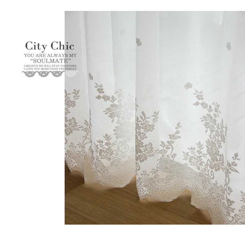 Пасторальные тюлевые шторы с вышивкой для гостиной роскошные белые прозрачные Занавески для окна для спальни кружева Cortina Para Sala