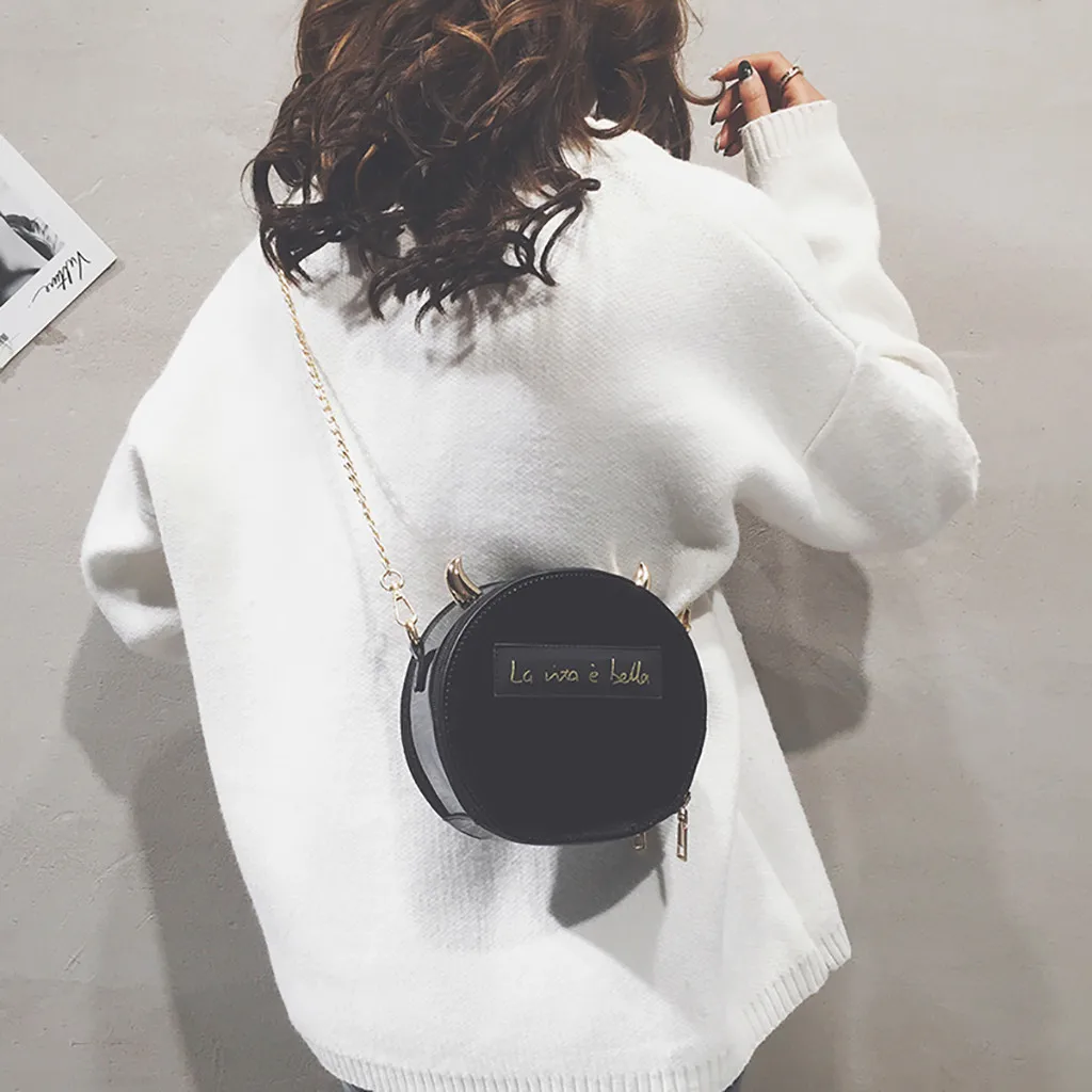 Новые женские сумки маленький Дьявол украшение через плечо дикая простая сумка-портфель известный бренд Bolsa de ombro das mulheres#55