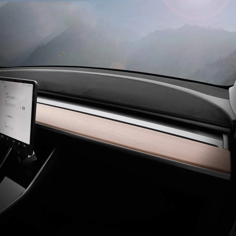 Тире коврик покрытие для приборной панели для Tesla модель 3 Tesla3 ковровое покрытие солнцезащитный, изоляционный экран инструмент Панель Защита черный