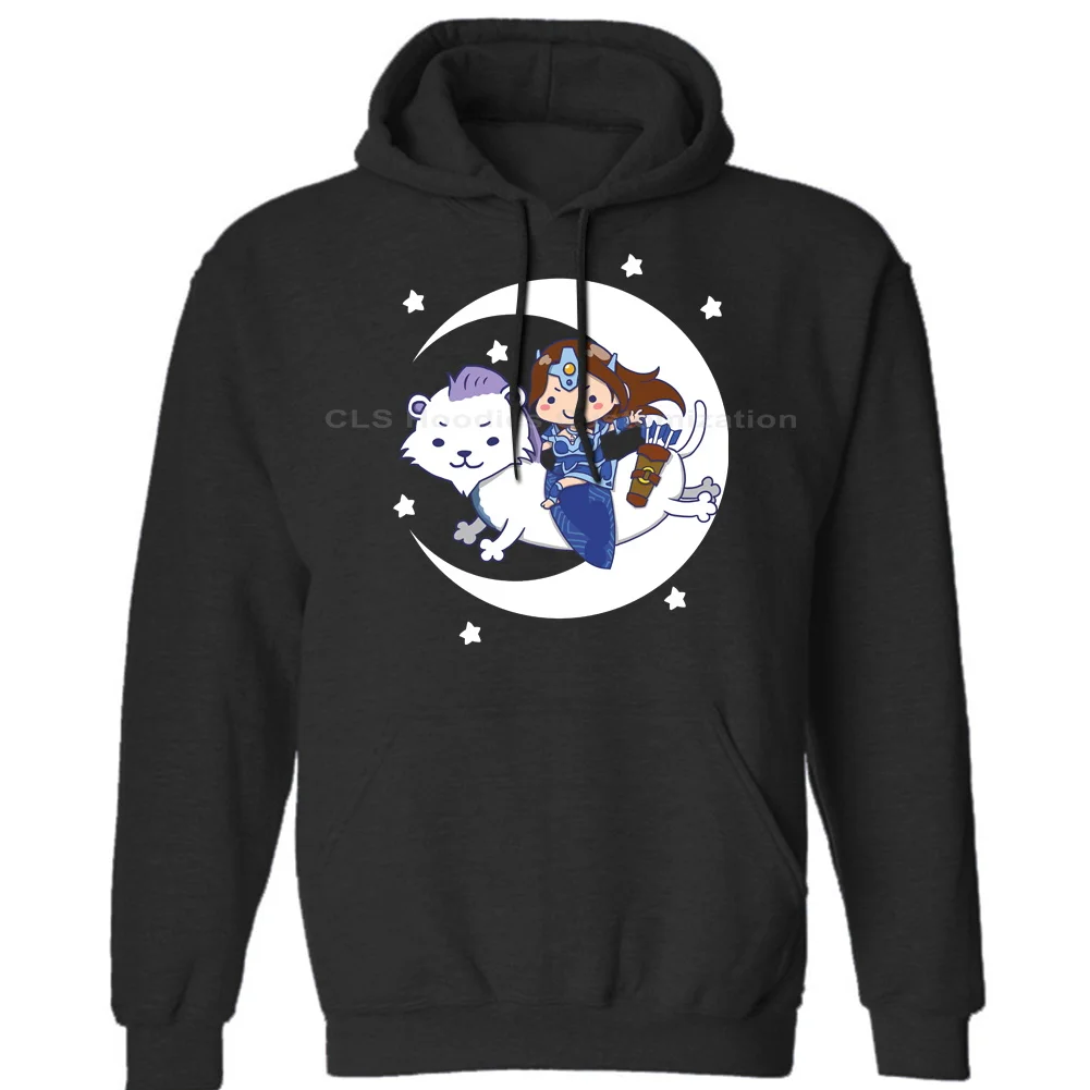  DOTA 2 Cartoon Flying Eternal Luna Image Unisex Mens Womens Winter Hoodies Sweatshirts Free Shippin