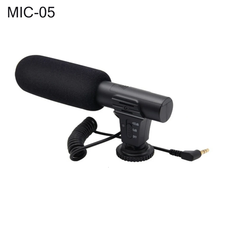 MIC-02/MIC-03/MIC-05/MIC-06/MIC-07 3,5 мм мобильного телефона/Камера микрофон видео Запись суперкардиоидный указывая стерео микрофон