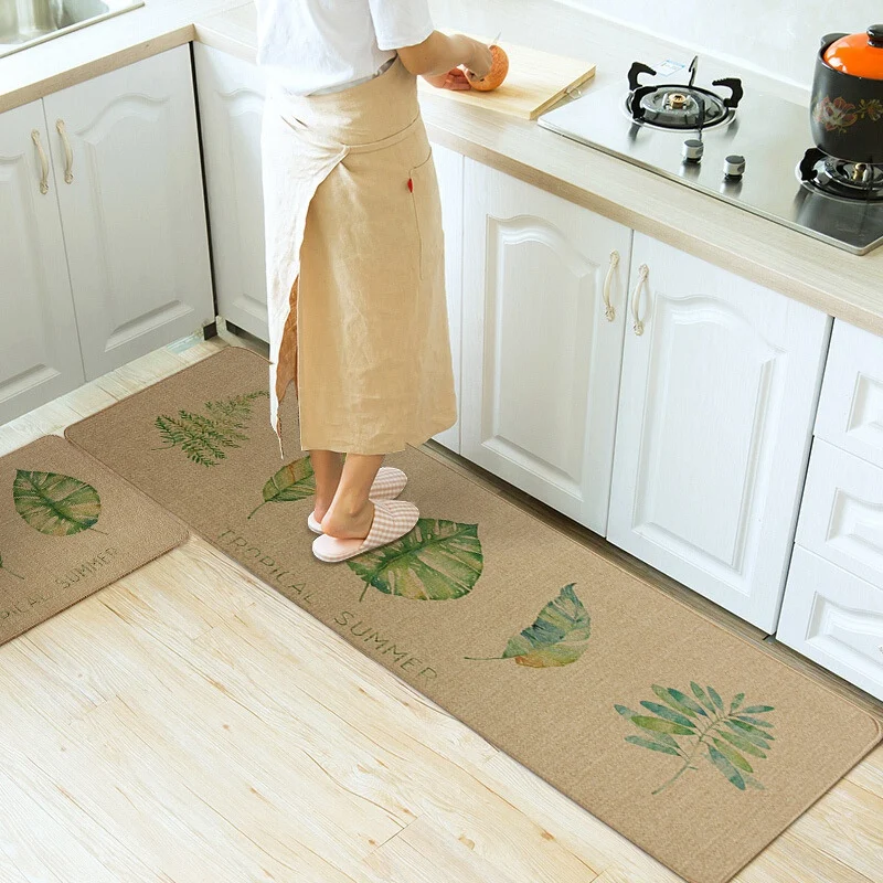 

Hot New 2PCS/Set Kitchen Non Slip Mat Long Strips of Absorbent Non-Slip Mat Rubber Carpet