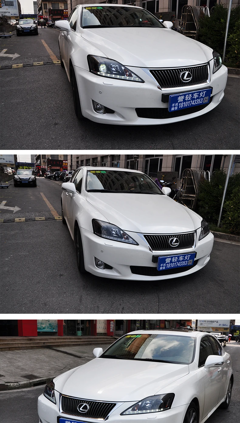 Автомобильный светодиодный фонарь для Lexus IS250 IS300 IS350 светодиодный фары 2006-2009 для IS250 drl H7 hid Биксеноновые линзы ближнего света