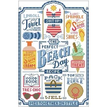 

Beach, sun and sea patterns Counted Cross Stitch 11CT 14CT 18CT DIY Cross Stitch Kits Embroidery Needlework Sets home decor