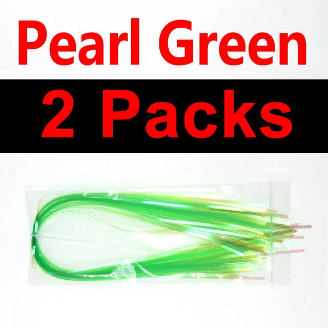2 Packs Pearl Green Bimoo 2 сумки 2 мм жемчужная мишура Stonefly Nymph Scud Back Sreamer обёрточная бумага ребристый материал для завязывания мушек - Цвет: 2 Packs Pearl Green