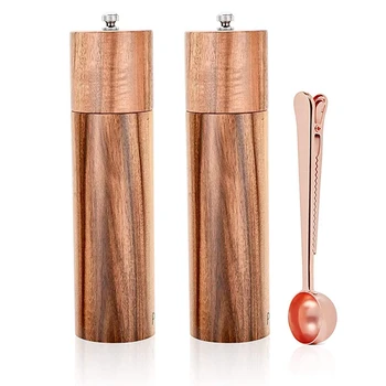 

Wooden Salt and Pepper Grinder Adjustable Manual Salt Grinder Pepper Grinder for Picnic Restaurant Dinner Barbecue