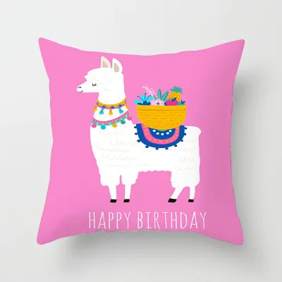 drd188-3 Наволочка для подушки ZENGIA, альпака, 45*45 см, наволочка для подушки Llama, декоративные подушки для дивана, наволочка Alpaka, для детского дня рождения - Цвет: drd188-3