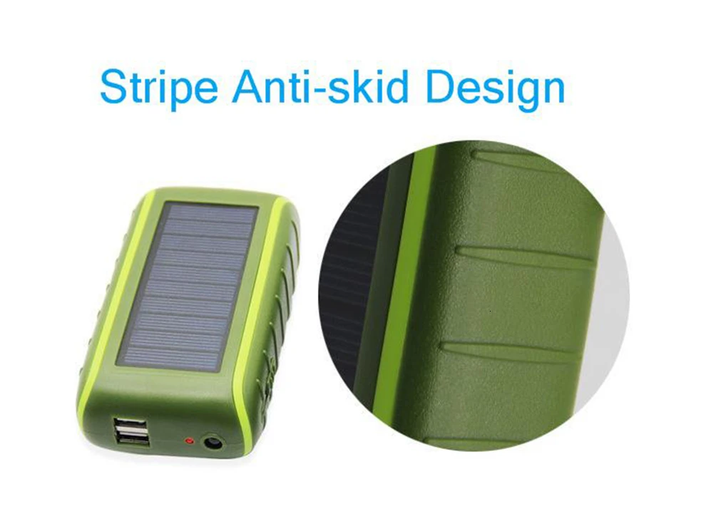 Vogek 6000mAh 8000mAh Солнечное портативное зарядное устройство двойной Usb зарядка ручной электричества многофункциональное поколение зарядное устройство