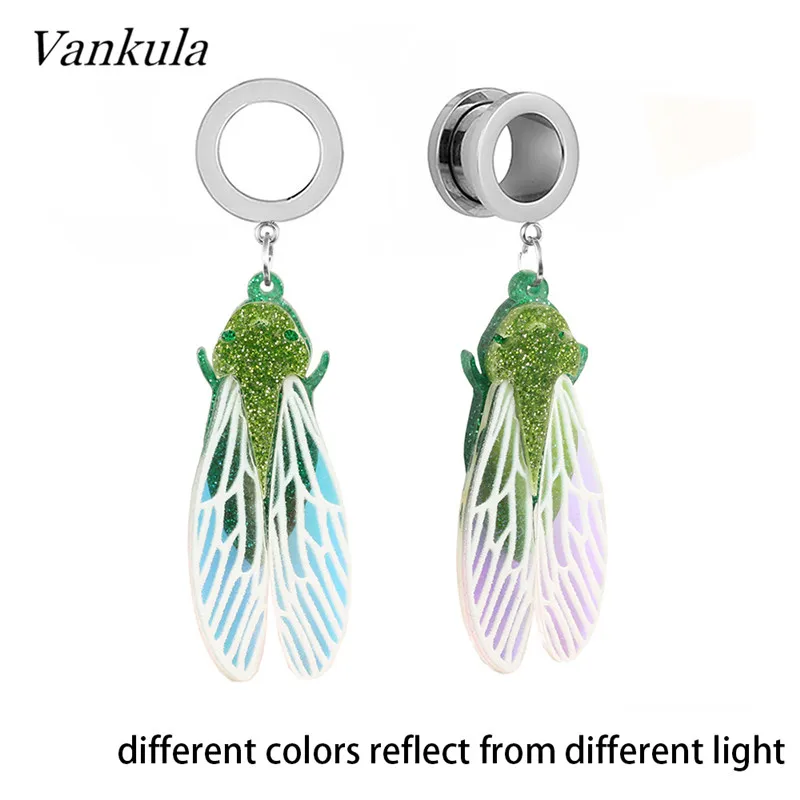 Vankula 2 шт. Новые Модные животные затычки для ушей туннели из нержавеющей стали