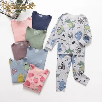 

Bear Leader 2020 Autumn New Fashion Kid Sets Long Sleeve Cartoon Print Pattern T-shirt with Pants 2PCs Cute Children Clothes Set