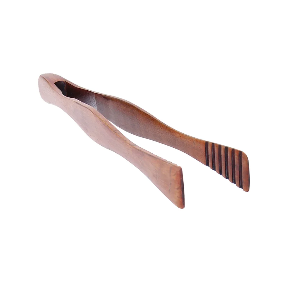 2pcs Kitchen Anti-Scald Food Tongs Baking Tools Wooden Barbecue Clip Serving Tongs For Dessert Pastry Bread Kitchen Supplies