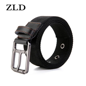 

ZLD Unisex Belt Canvas Alloy Pin buckle Casual Men and Women Belt military outdoor tactical High Quality Unisex Belt
