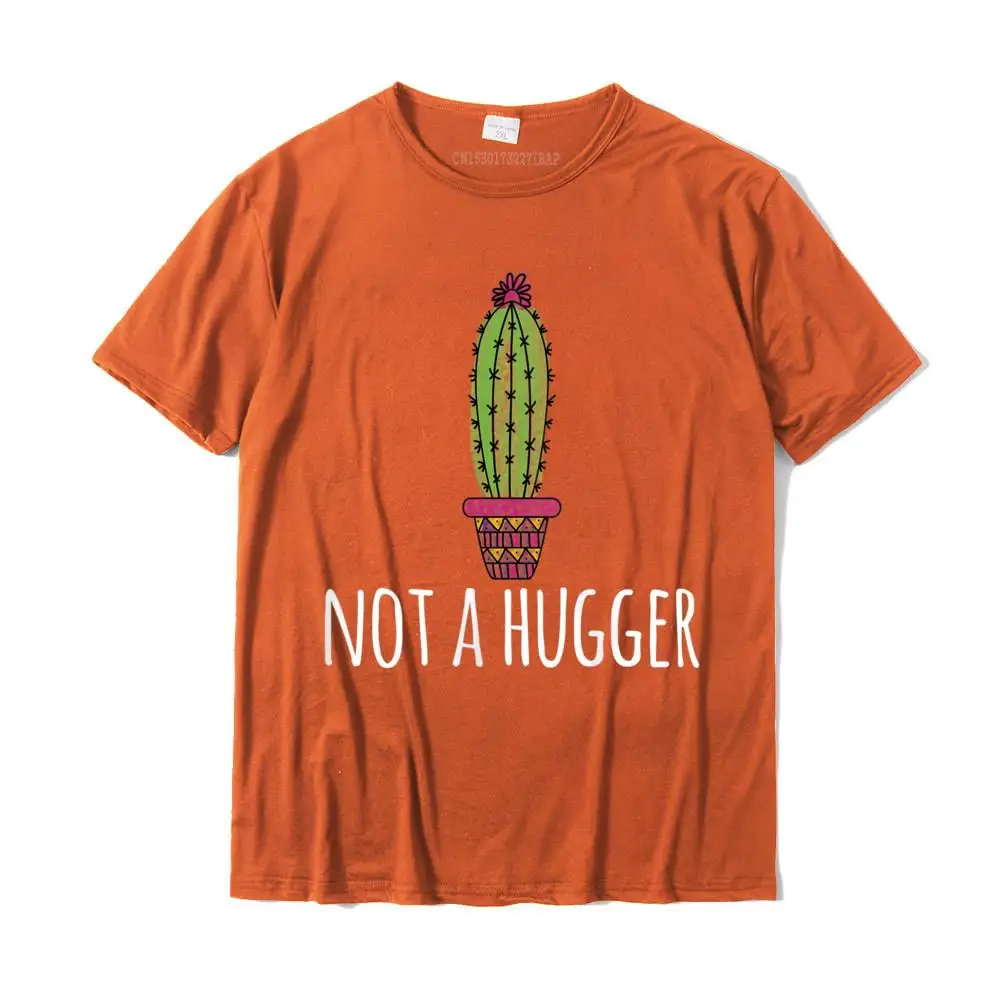 Gift T Shirt 3D Printed Short Sleeve On Sale O Neck 100% Cotton Tops T Shirt Geek Tshirts for Men NEW YEAR DAY Womens Not A Hugger Funny Introvert Cute Cactus Tank Top__MZ23205 orange