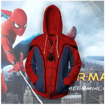 

2020 New Marvel Spiderman 3D Printed Fashion Sweatshirt Cartoon Cosplay Costume Man Hoodies Streetwear Tops Popular Hoodie Men