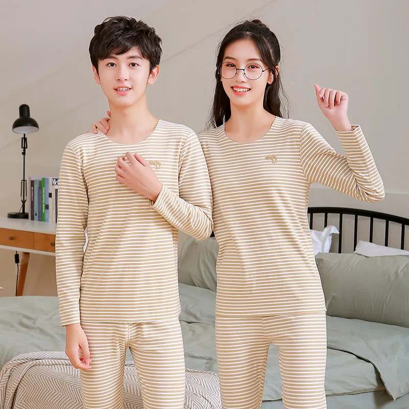 Teen Boys Girls Underwear Set Autumn Winter Cation Pajamas Kids 37&deg; Constant Temperature Thermal Underwear Clothes 12 13 14 Year