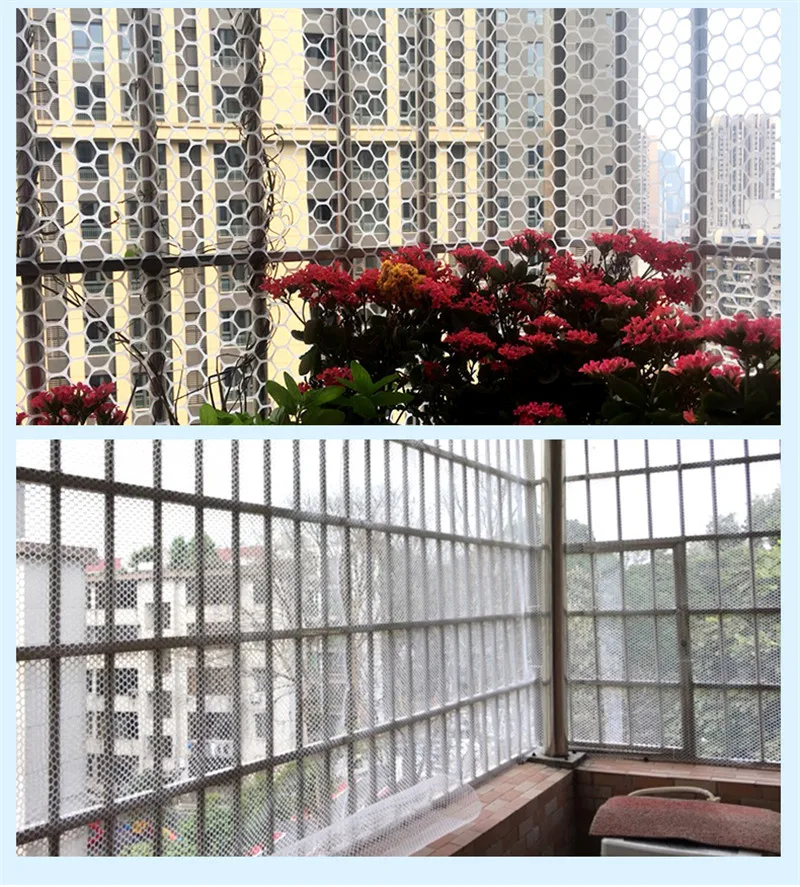 Balcony protection net fence fence net anti falling safety anti theft window guardrail plastic falling