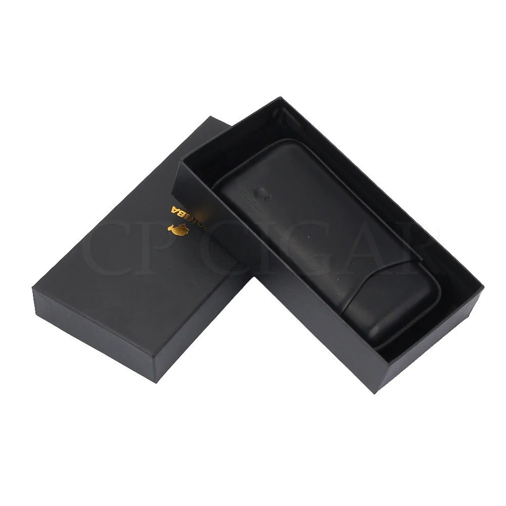 COHIBA Портативный чехол для сигар Letaher мини-коробка для хьюмидора для путешествий на открытом воздухе для сигар с карманом для 3 сигар трубки с подарочной коробкой