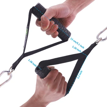 Fitness D-ring Tricep Pull Rope Cable Accessories for Home Gym Resistance Training Muscle Workout Anti-slip Gym Handle Bar 3