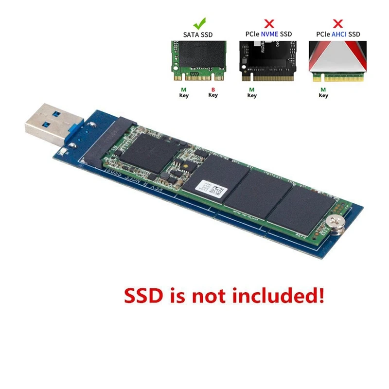 Горячий-Usb 3,0 к Ngff M.2 B Ключ Ssd корпус внешний Ssd с M.2 Sata Ssd для Wd Blue, Crucial Mx500, kingston A400, samsung