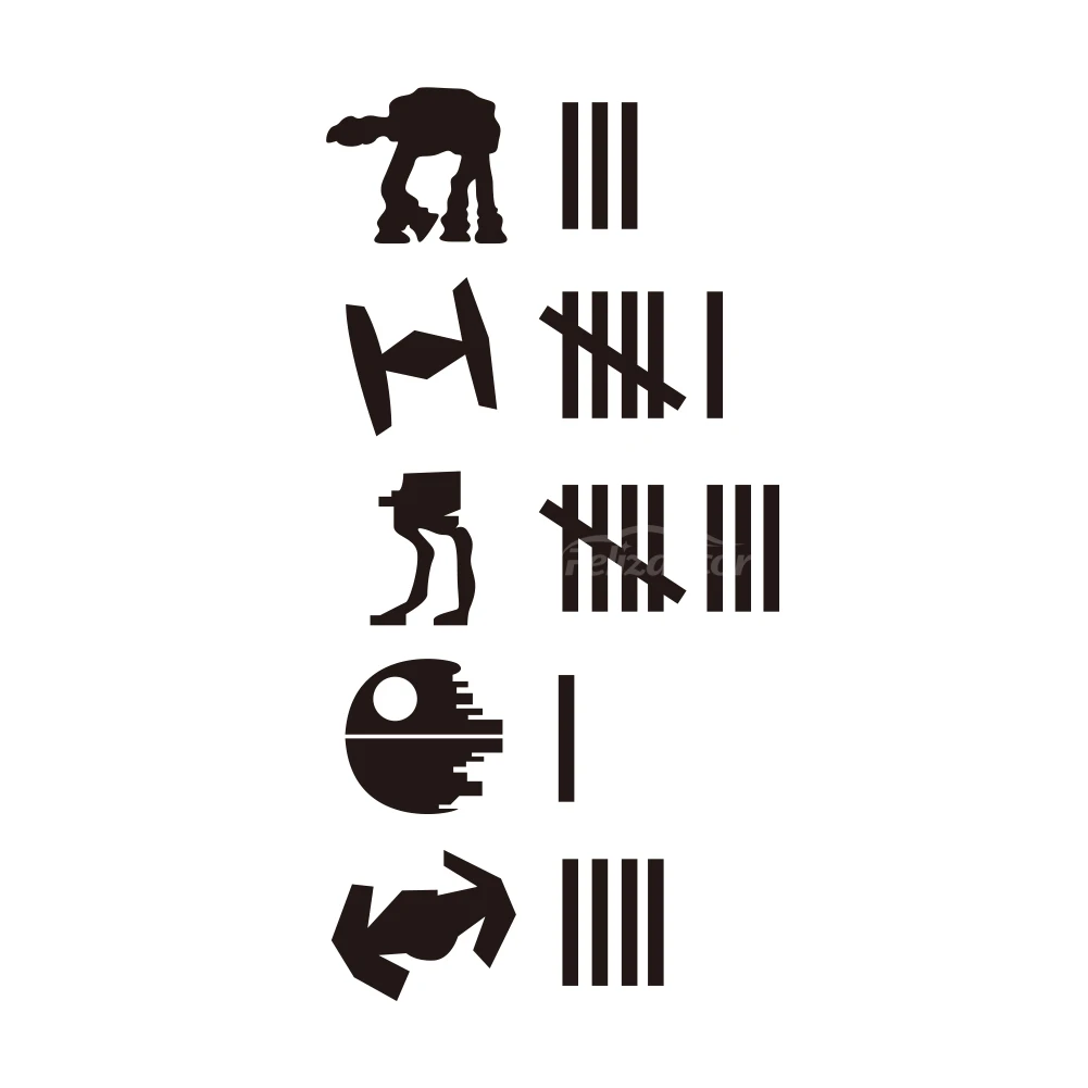 

Tortoise Animal Keeping Score Star Wars Car Vinyl Sticker Decor Hit Accident Count Humor Truck Traffic Hot Selling ZP062