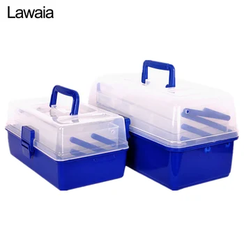 

Lawaia Portable Fishing Tackle Boxe Folding Multi-purpose Fishing Boxes Plastic Multi-layer Storage Box Fishing Bait Accessories