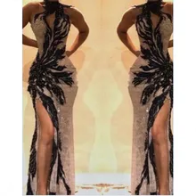 Вечерние платья Forma платье robe de soiree вечерние платья с аппликацией со шлейфом с Боковым Разрезом Блестками vestido de festa longo