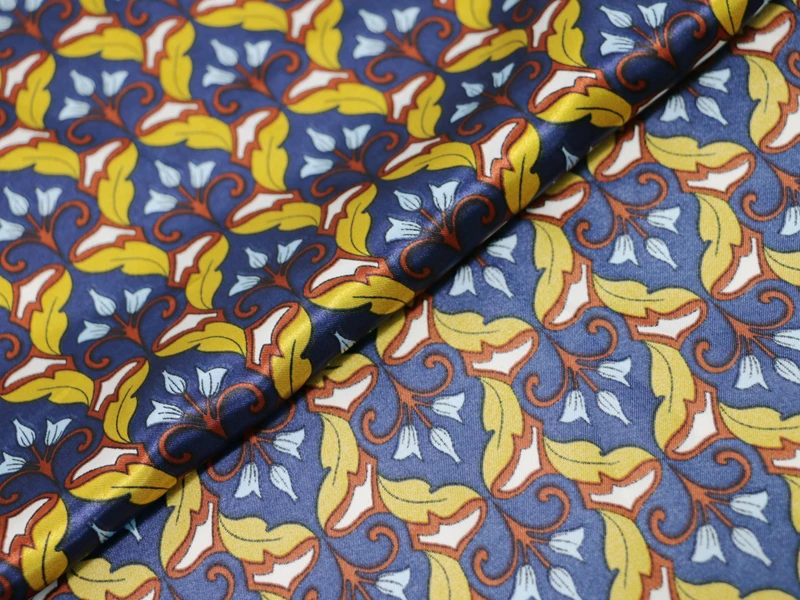 Дамаск из сатиновой ткани с принтом, рубашка с длинным рукавом шарф пижамы Текстильная мягкая 100 см* 148 см