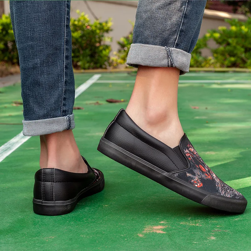 

2019 Autumn Old Beijing Cloth Shoes Trend Canvas Shoes Men's Korean-style Casual Board Shoes Social Men Shoes Men 7287