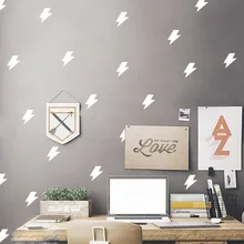 Лидер продаж 3304, простые настенные наклейки в скандинавском стиле с рисунком молнии, декоративные Стикеры для спальни