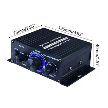 

2020 New 400W DC12V Dual Channel Mini HIFI AUX Power Amplifier for AK 170