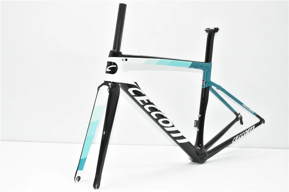 2 DC019 новая карбоновая рама для дорожного велосипеда ceccotti Toray PF30/BB30/BSA рама+ вилка+ подседельный штырь+ зажим+ гарнитура - Цвет: 2