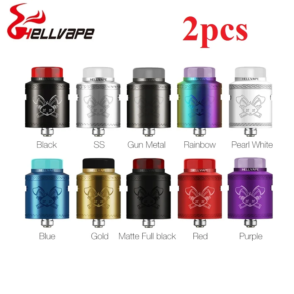 Buy  2pcs Original Hellvape Dead Rabbit V2 RDA Atomizer with Dual Adjustable Airflow Systems Electronic 