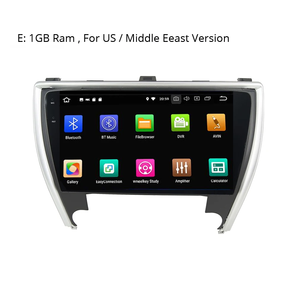 Android 9 Camry gps навигации для Toyota Camry Orion vx 40 50 2006 2007 2008 2009 2010 2011 2012 2013 - Цвет: E