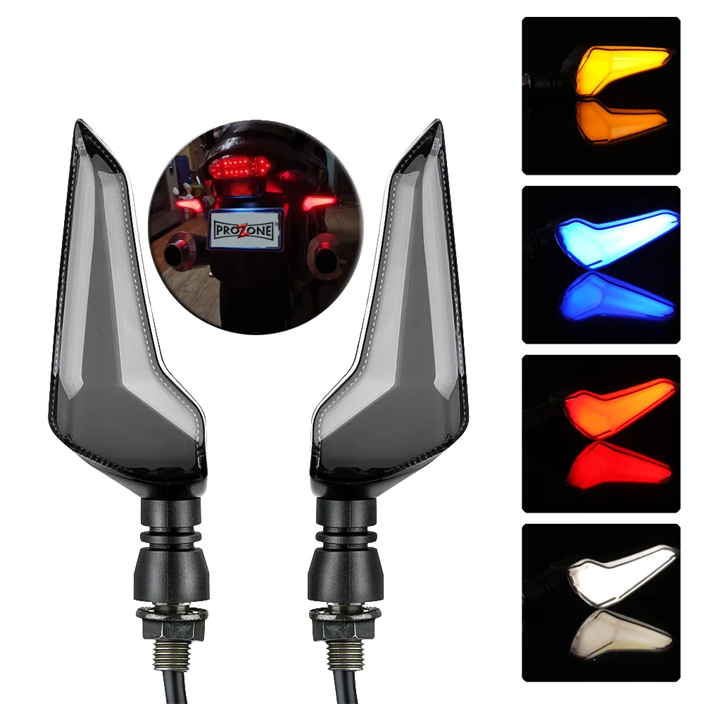 

2PCS LED Turn Signal Light Motorcycle Stop Signals DC-12V Universal Universal M10 Brake Light Motorcycle LED Daytime Running