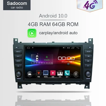 

8" 2 din Android 10.0 Car DVD player 4G LTE 8 Core 64GB ROM 4GB RAM car radio GDS autoradio For Benz W203 W209 W219 2004 - 2011
